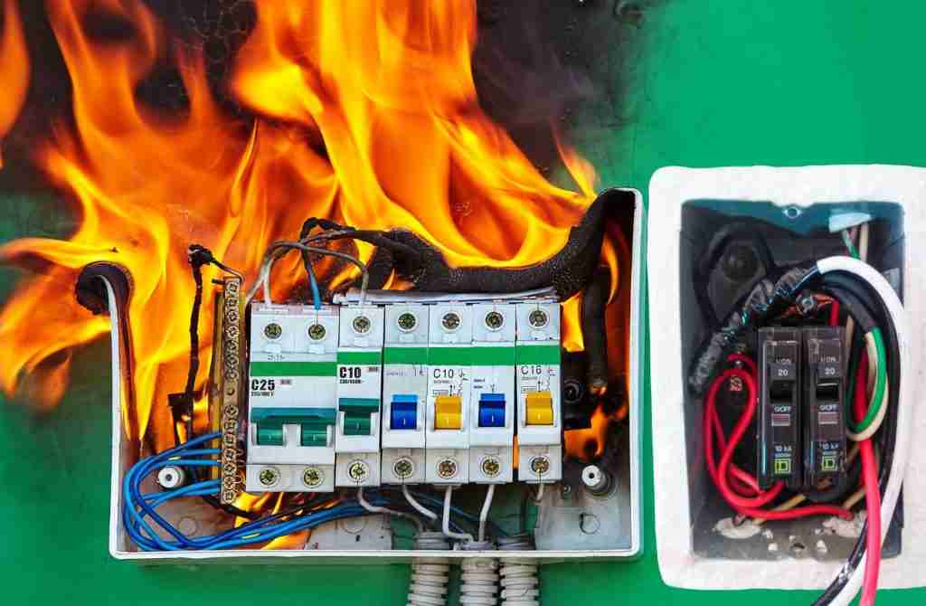 Fuse box fire